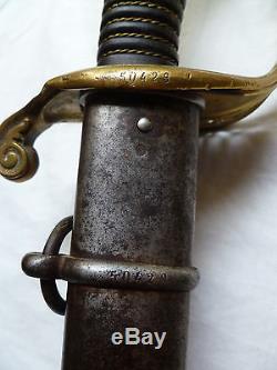1845 M. ANTIQUE FRENCH ARMY OFFICER'S SWORD WWI SABRE Similar to American M1850