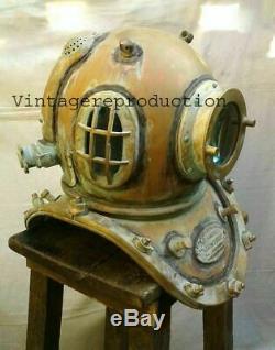 18 FULL SIZE COPPER, BRASS Antique Diving Divers Helmet 12 BOLT Mark V BOSTON
