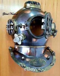 18 Replica Door Knock Window Antique Diving Helmet Marine US Navy Mark V Helmet