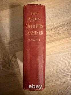 1901 Army Officer's Examiner Antique Book INSCRIBED WWI Coast Artillery Captain