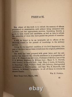 1901 Army Officer's Examiner Antique Book INSCRIBED WWI Coast Artillery Captain
