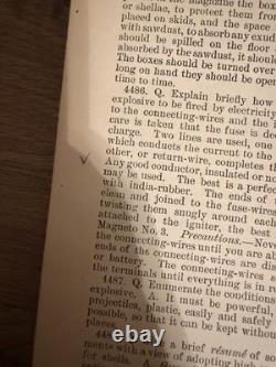 1901 Army Officer's Examiner Antique Book INSCRIBED WWI Coast Artillery Captain