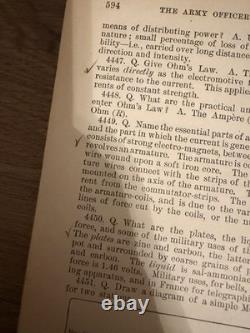 1901 Army Officer's Examiner Antique Book INSCRIBED WWI Coast Artillery Captain
