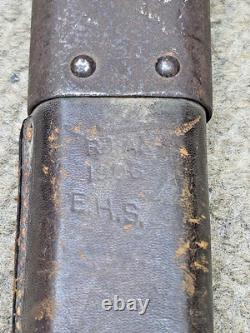 1903 Springfield Rifle Bayonet Scabbard RIA 1906 E. H. S M1905 first Model
