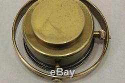1910 Waltham Lever Escapement 8 day Chronometer Watch Clock Gimbal Case with Key