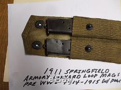 1911 SPRINGFIELD WWI ERA (2) LANYARD LOOP MAGAZINES / WITH POUCH (Rare)