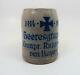 1914 Imperial German WW1 antique cermic beer mug stein iron cross Bavarian Army