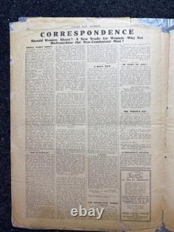 1914 WWI Begins in Europe, Suffragist Feminist Newspaper, World War One Gifts