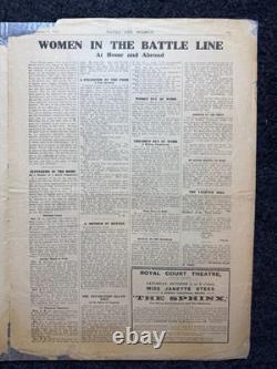 1914 WWI Begins in Europe, Suffragist Feminist Newspaper, World War One Gifts