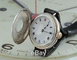 1915 Dated WW1 Silver Half Hunter Original SS&Co Trench Watch Awesome