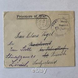 1915 Wwi Switzerland Pow Madetswil Zurich Cover Prisoners Of War
