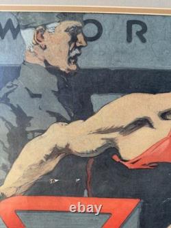 1916 Rare World War One Original Print 32x 26 double mat on archival backing