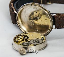 1916 WW1 Silver Semi Hermetic Omega Trench Watch, A Very Rare Omega Watch