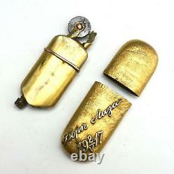 1917 Vintage WWI Era Russian Hallmarked 14K Gold Samorodok Cigarette Lighter