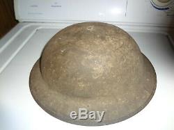 1917 WW1 US Army BRODIE Trench Helmet ORIGINAL Doughboy w LINER WWI USMC WAR