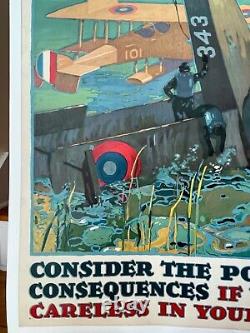 1917 WW1 WWI Warning! Consider the Possible Consequences 11 Duplicate Poster