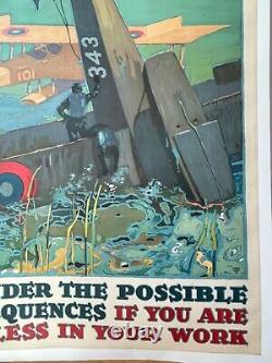 1917 WW1 WWI Warning! Consider the Possible Consequences 11 Duplicate Poster