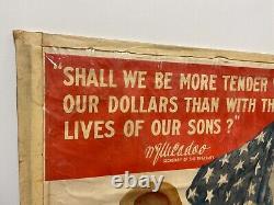 1917 World War One American Poster Shall We Be More Tender withDollars Liberty