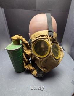 1918 British WWI Small Box Respirator Gas Mask 87th Division Carrier Bag/Caniste 1918 British WWI Small Box Respirator Gas Mask 87th Division Carrier Bag/Caniste