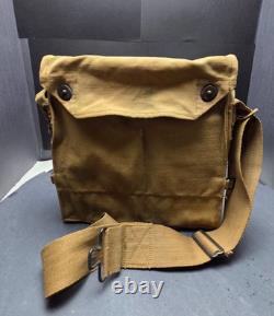 1918 British WWI Small Box Respirator Gas Mask 87th Division Carrier Bag/Caniste
