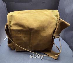1918 British WWI Small Box Respirator Gas Mask 87th Division Carrier Bag/Caniste