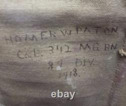 1918 British WWI Small Box Respirator Gas Mask 87th Division Carrier Bag/Caniste
