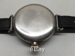 1918 Longines 13.34 Borgel Sterling Silver WW1 Officers Trench Watch 35mm Works