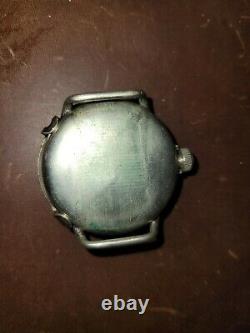1918 MEN'S WWI ELGIN MILITARY Trench Watch with Shrapnel Guard