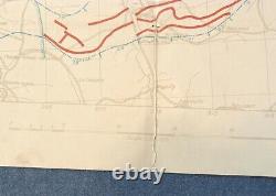 1918 Meuse-Argonne Offensive Officers Map 1st 2nd Last Phases US Army WW1 29x32