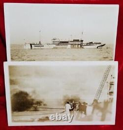 1918 RPPC Postcard US NAVY Transport Ship USS Henderson WWI vtg RARE Lot Army