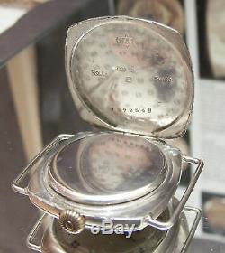 1918 Rolex Antique Vintage Solid Silver Ww1 Officers Trench Watch 3x Signed