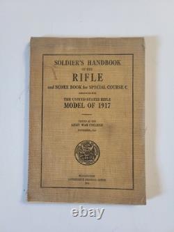 1918 Soldiers Handbook of the Rifle & Score Book Model 1917 US Army WW1