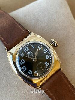 1918 WWI ELGIN Military BLACK STAR Trench Watch VERY RARE Illinois Barrel Case