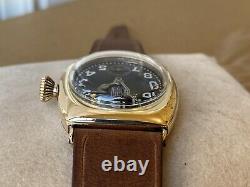 1918 WWI ELGIN Military BLACK STAR Trench Watch VERY RARE Illinois Barrel Case