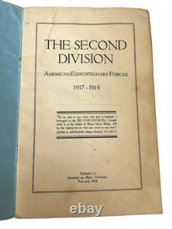 1919 WWI 2nd Indianhead Division AEF Unit History Booklet PRINTED IN GERMANY