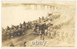 1919 WWI AEF Troops Embarking for Home Pauillac France RPPC J. T. Thomas