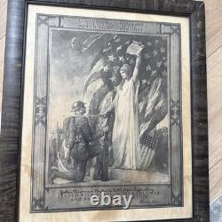 1919 WWI Wounded in Action Certificate Capt John Newman 353rd Infantry Wilson