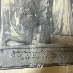 1919 WWI Wounded in Action Certificate Capt John Newman 353rd Infantry Wilson