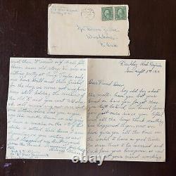 1919 W. VIRGINIA WWI COVER & LETTER 77th OR FIRST DIVISION K BATTERY CAMP TAYLOR
