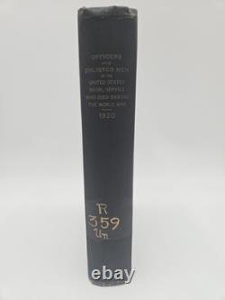 1920 US Navy Officers Enlisted Men Died World War WWI Casualty Register Book