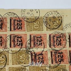 1923 Oberwinden Germany Cover With 27 Inflation Stamps $3.125m Mark