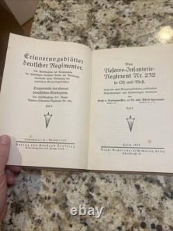 1927 Reserve-Infanterie-Regiment Nr. 232 Teil I & II WWI German History Set RARE