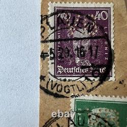 1929 Germany Perfin Stamps With Plauen Vogtland Son Sotn Bullseye Cancels
