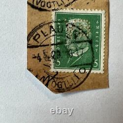1929 Germany Perfin Stamps With Plauen Vogtland Son Sotn Bullseye Cancels