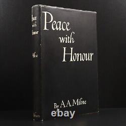 1935 Peace With Honour by A. A. Milne Antique Military History Book 4th Edition