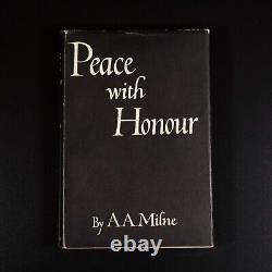 1935 Peace With Honour by A. A. Milne Antique Military History Book 4th Edition