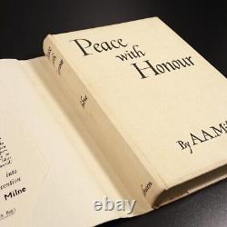 1935 Peace With Honour by A. A. Milne Antique Military History Book 4th Edition