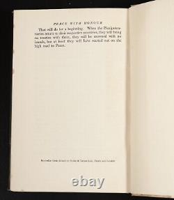 1935 Peace With Honour by A. A. Milne Antique Military History Book 4th Edition