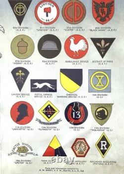 1936 Victory That Peace Might Live WWI Foreman & Clark Poster Army Insignia