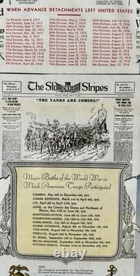 1936 Victory That Peace Might Live WWI Foreman & Clark Poster Army Insignia